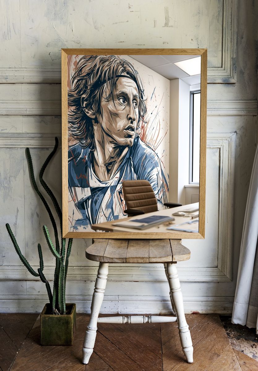 Dynamic Football Portrait Poster. — room view 1