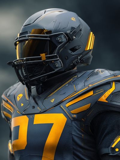 Futuristic Football Player Poster.