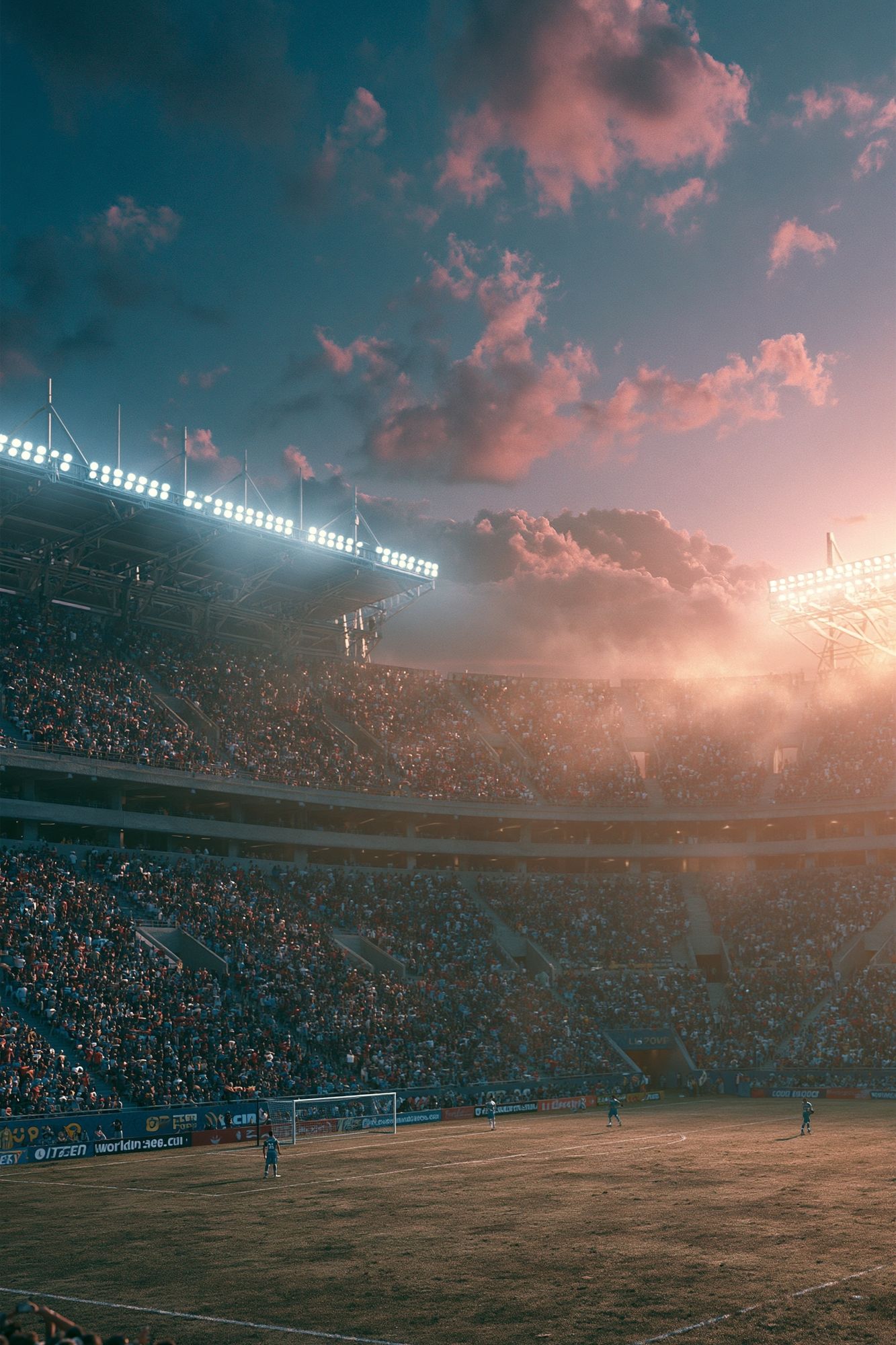 Sunset Stadium Match Photography Poster. poster — sport art