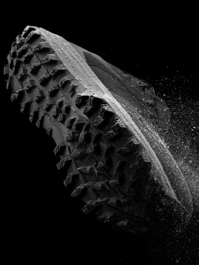 Trail Running Shoe Black-White Poster. poster