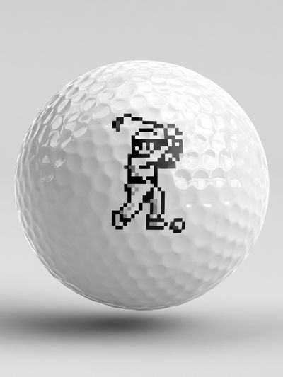 Pixel Golf Ball Poster. poster