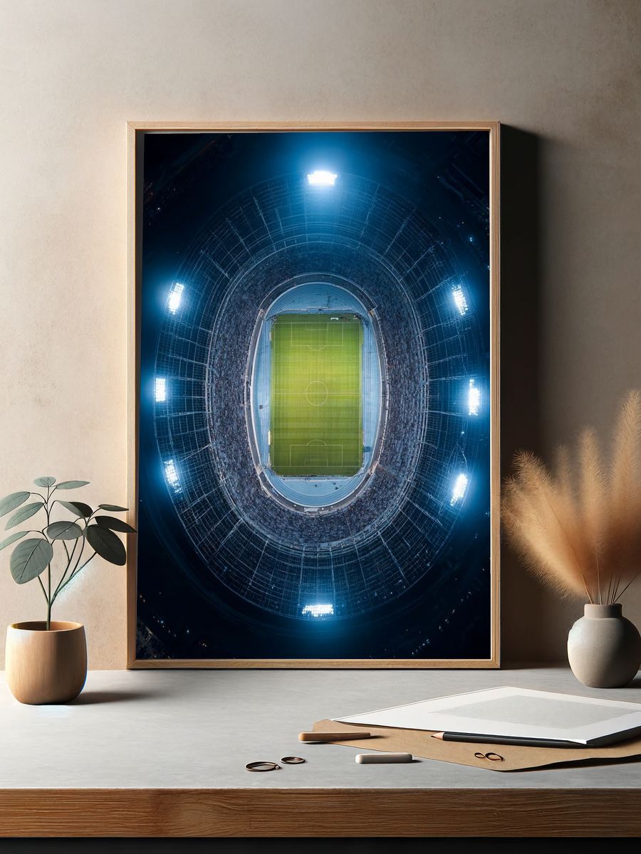 Aerial View of Stadium — Sports Photography Poster. — room view 2