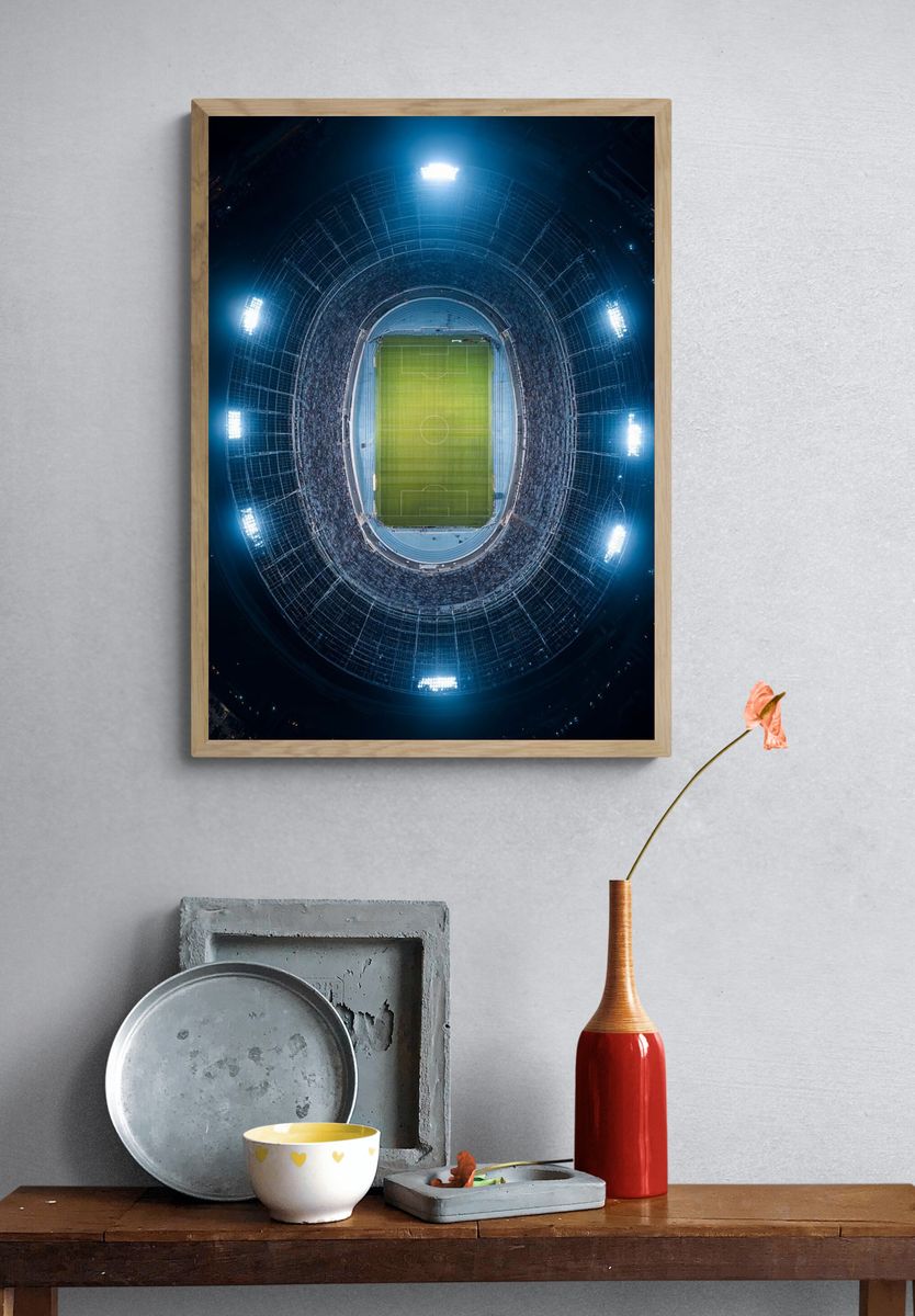 Aerial View of Stadium — Sports Photography Poster. — room view 3
