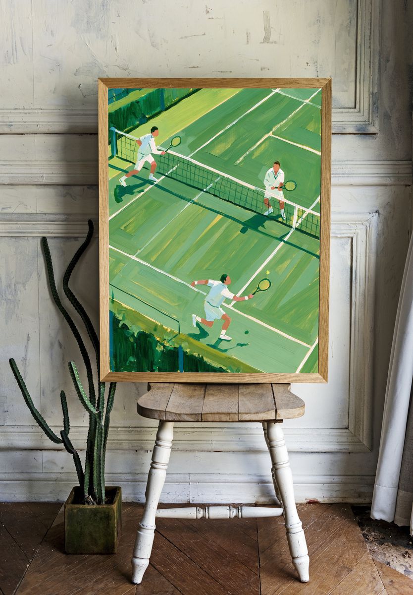 Tennis Match Illustration Poster. room preview