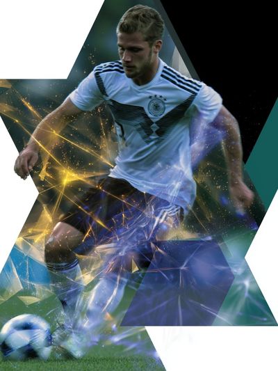 Dynamic Soccer Player Illustration Poster. poster