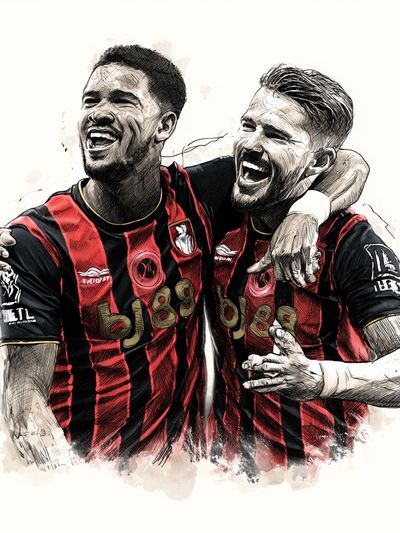 AC Milan Celebration Illustration Poster. poster