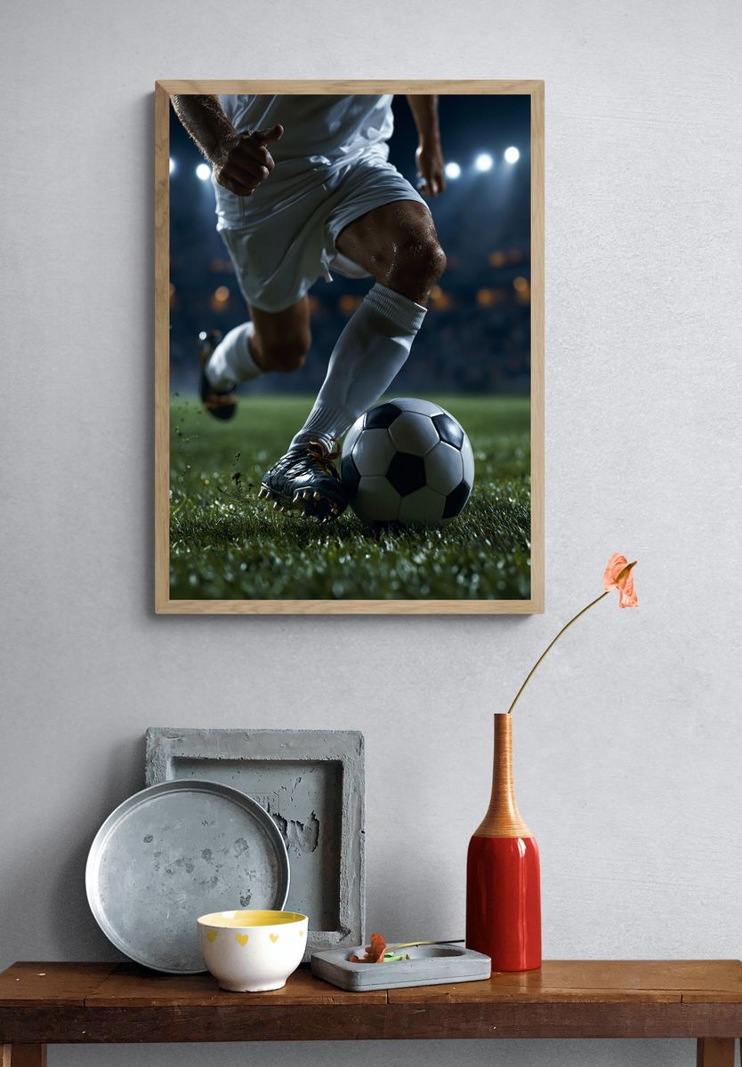 Soccer Action Photography Poster. — room view 3