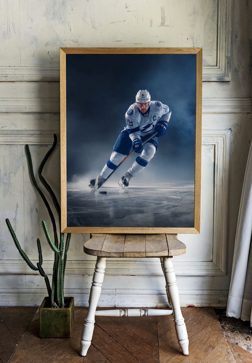 Ice Hockey Action Photography Poster. — room view 1