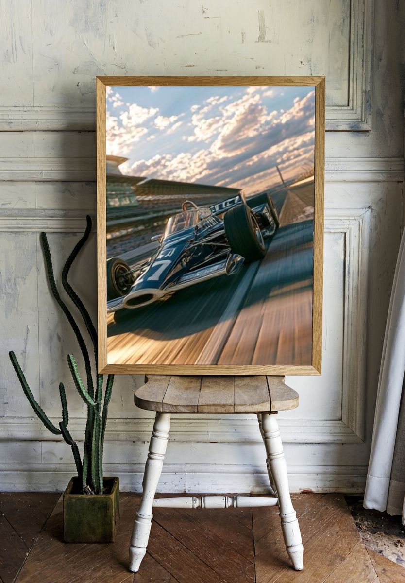 Formula Racing Car Photography Poster. — room view 1