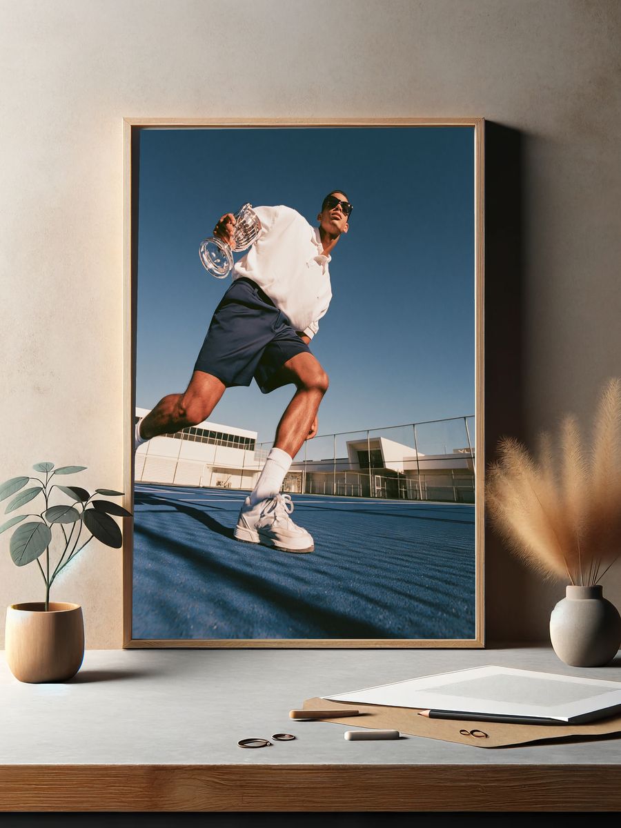 Tennis Champion Photography Poster. — room view 2