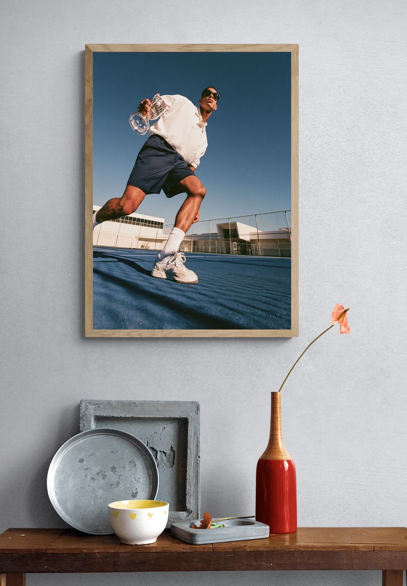 Tennis Champion Photography Poster. — room view 3
