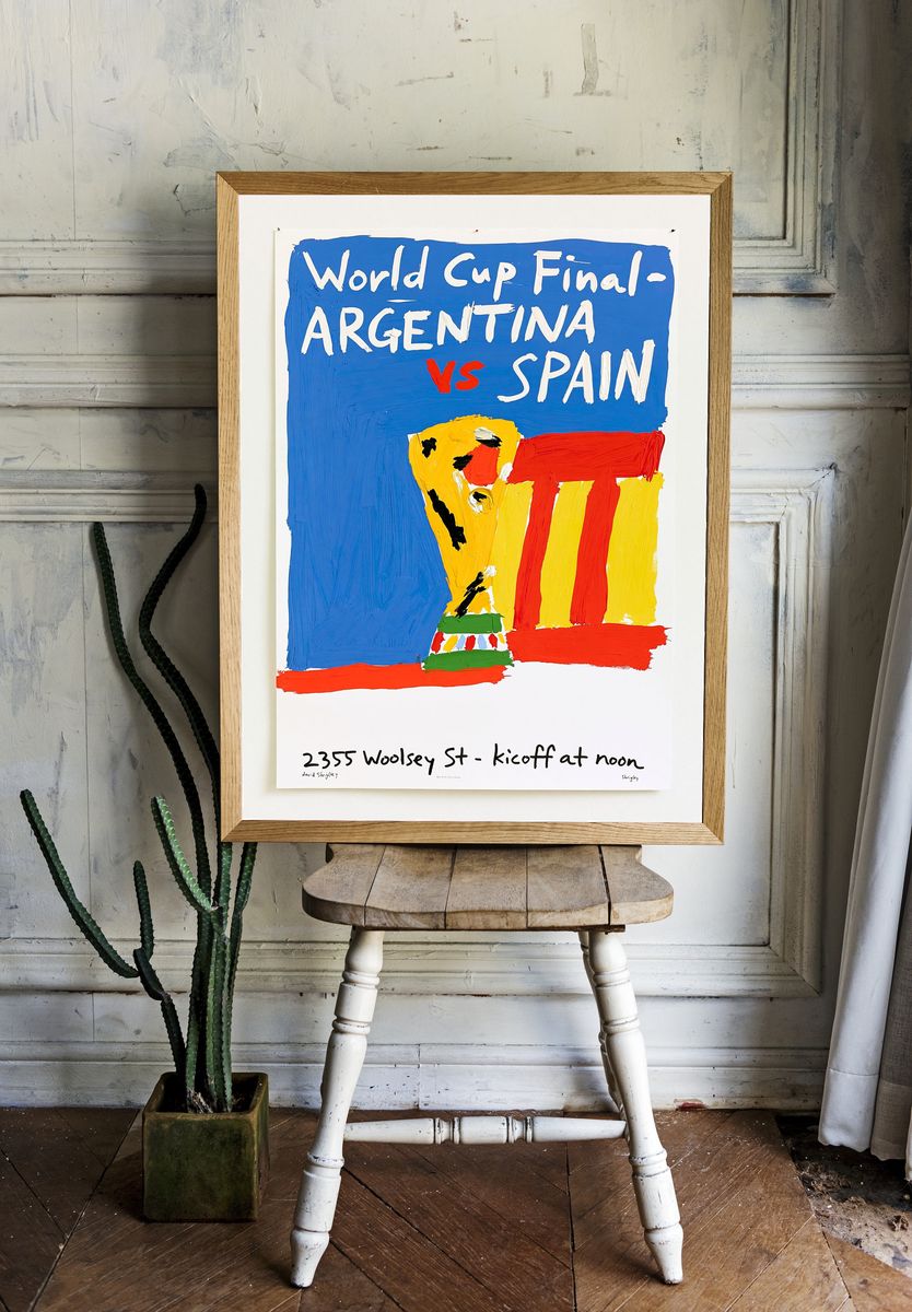 World Cup Final Argentina vs Spain Poster. — room view 1