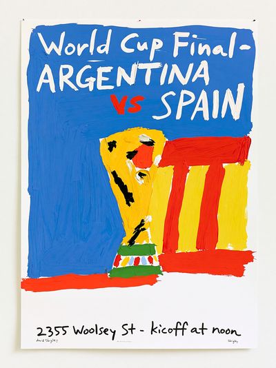 World Cup Final Argentina vs Spain Poster. poster