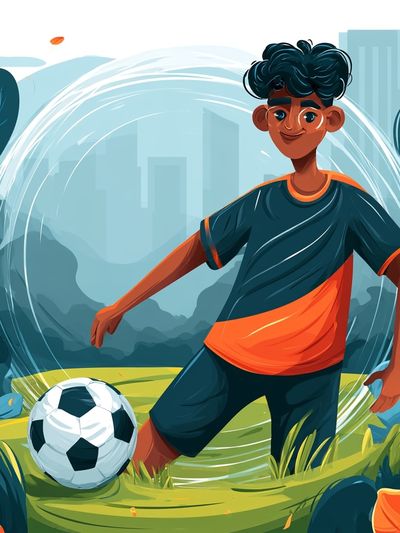 Soccer Player Illustration Poster. poster