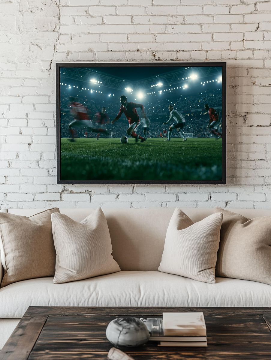 Stadium Soccer Match Photography Poster. — room view 1