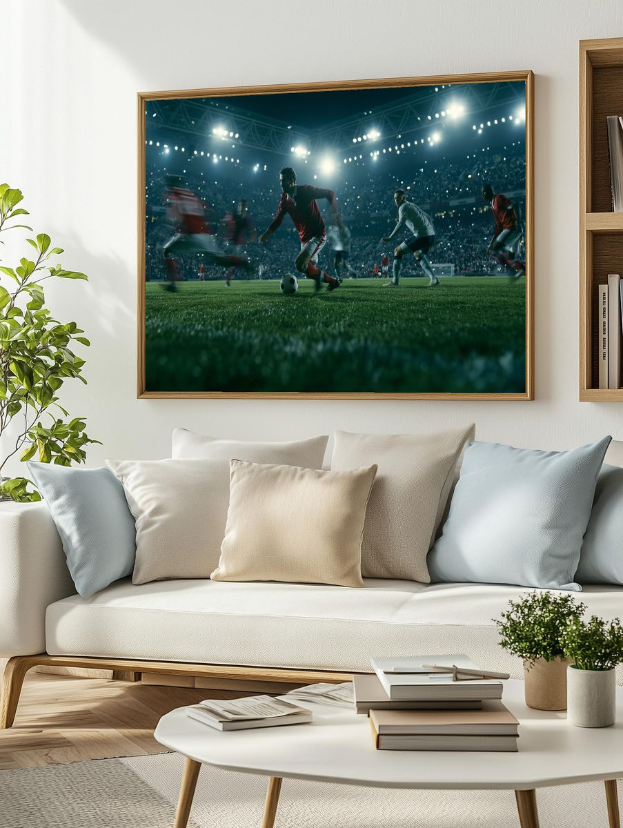 Stadium Soccer Match Photography Poster. — room view 2