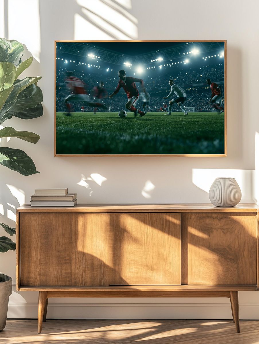 Stadium Soccer Match Photography Poster. — room view 3