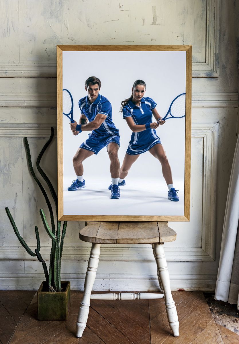 Tennis Players Sport Poster. room preview