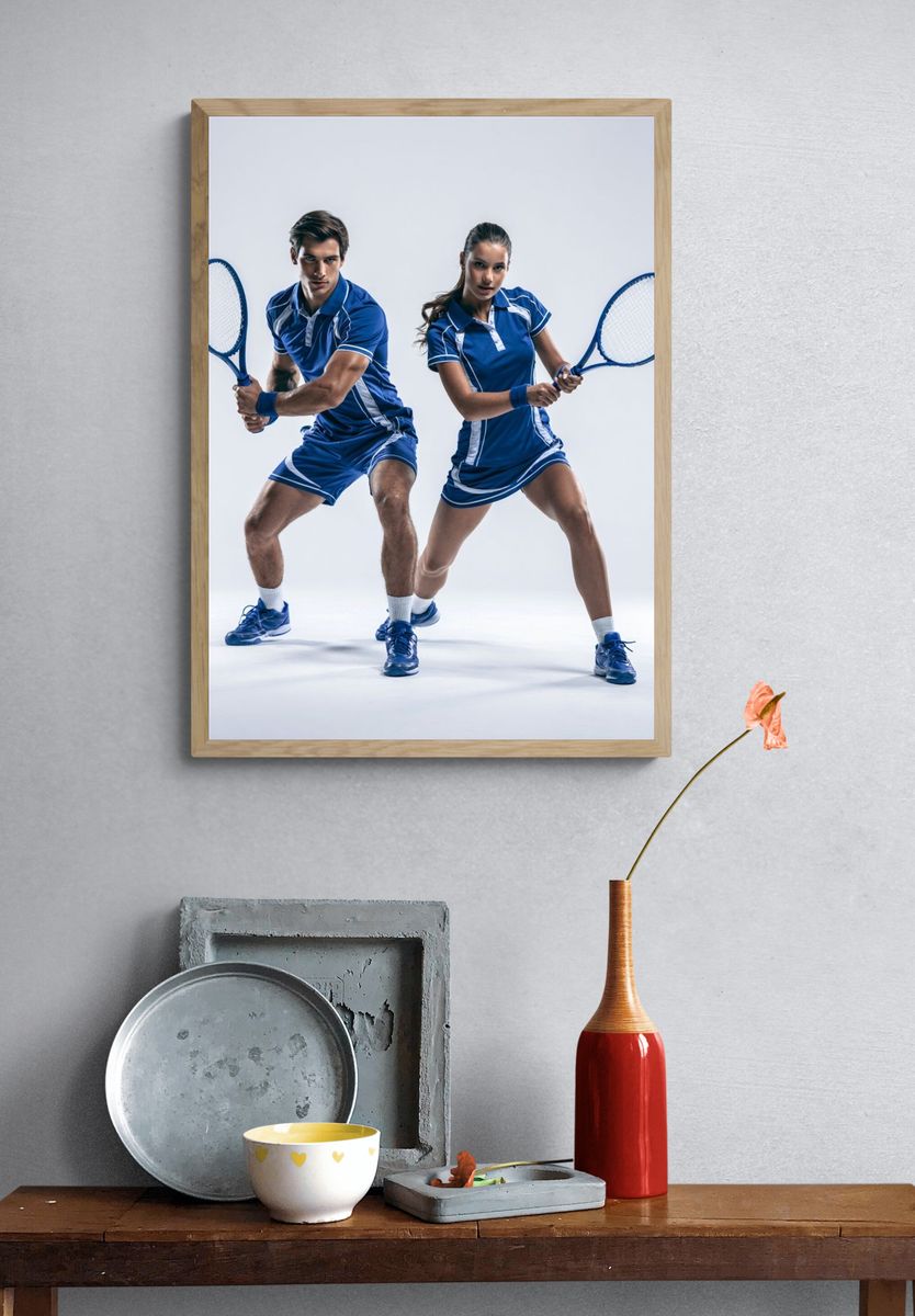 Tennis Players Sport Poster. — room view 3
