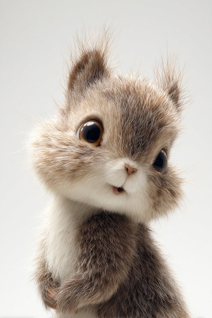 Cute Squirrel Illustration Poster. poster detail