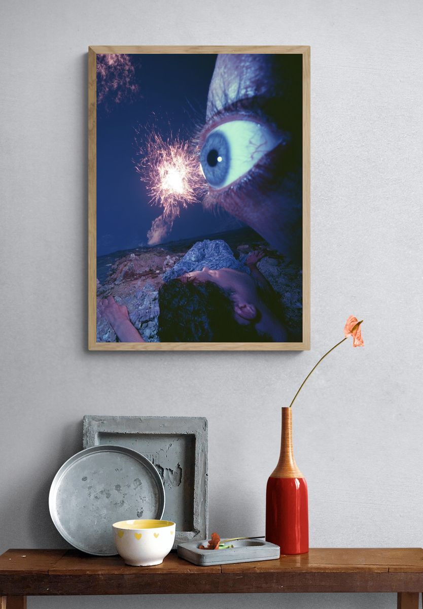 Surreal Eye Explosion Print. — room view 3