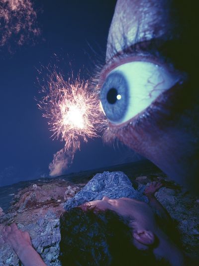 Surreal Eye Explosion Print. poster print