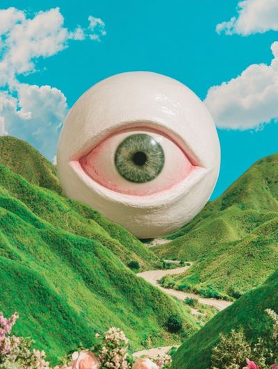 Surreal Eye Landscape Print. poster print