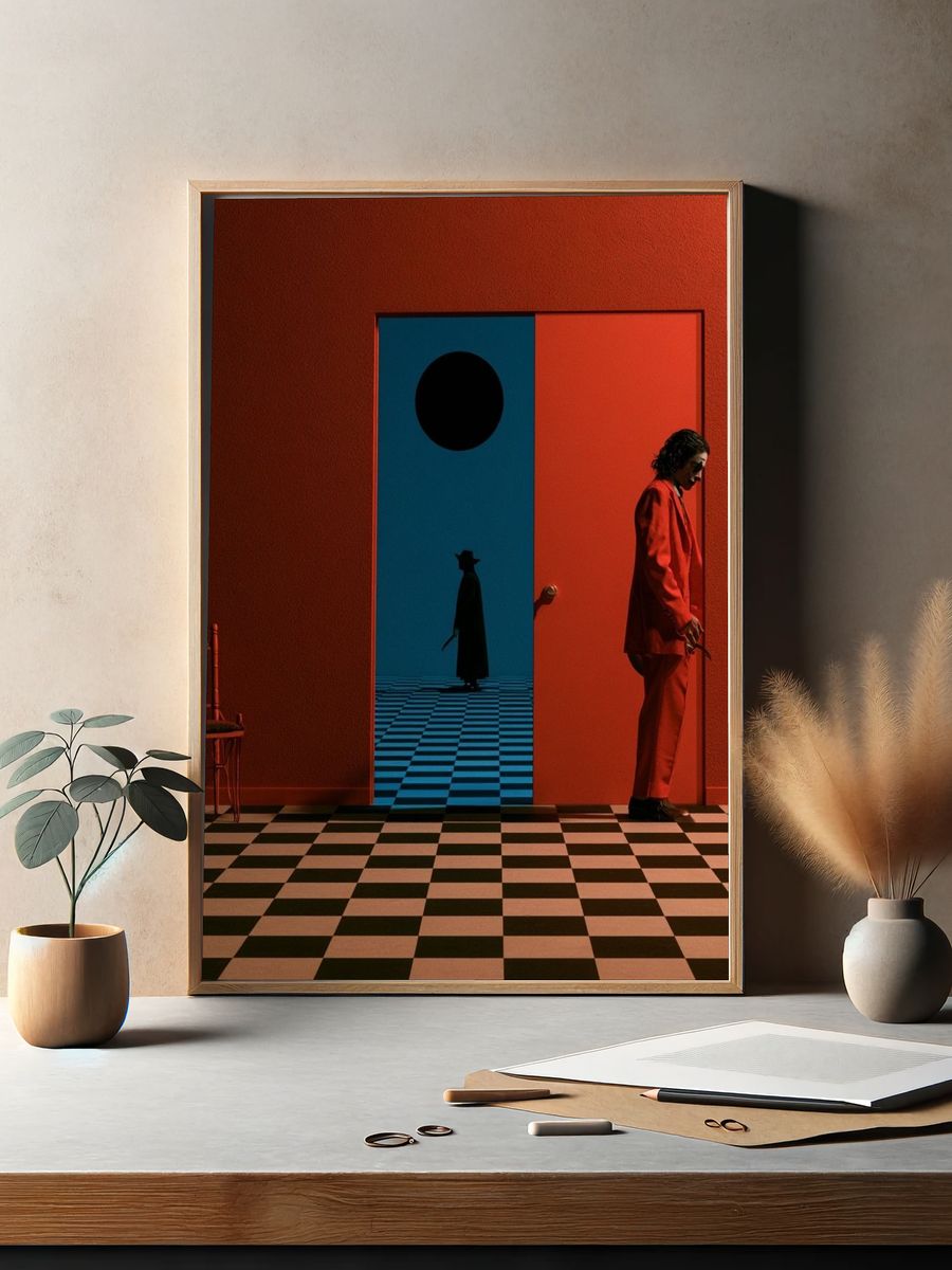 Surreal Red Room — Fine-Art Print. — room view 2