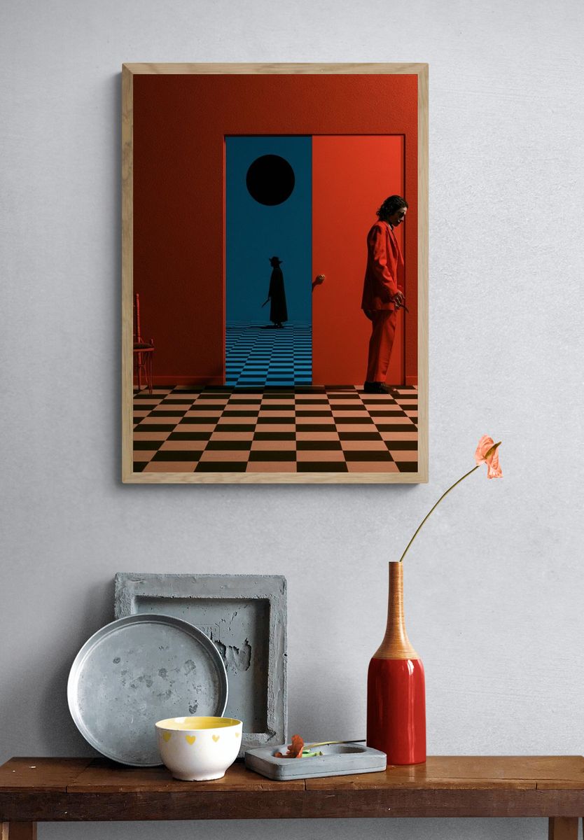 Surreal Red Room — Fine-Art Print. — room view 3