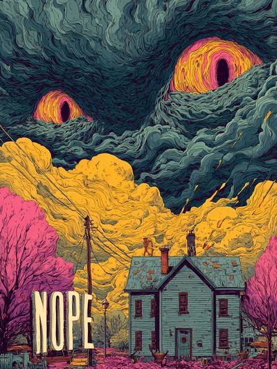 Surreal Nope House Poster. poster print