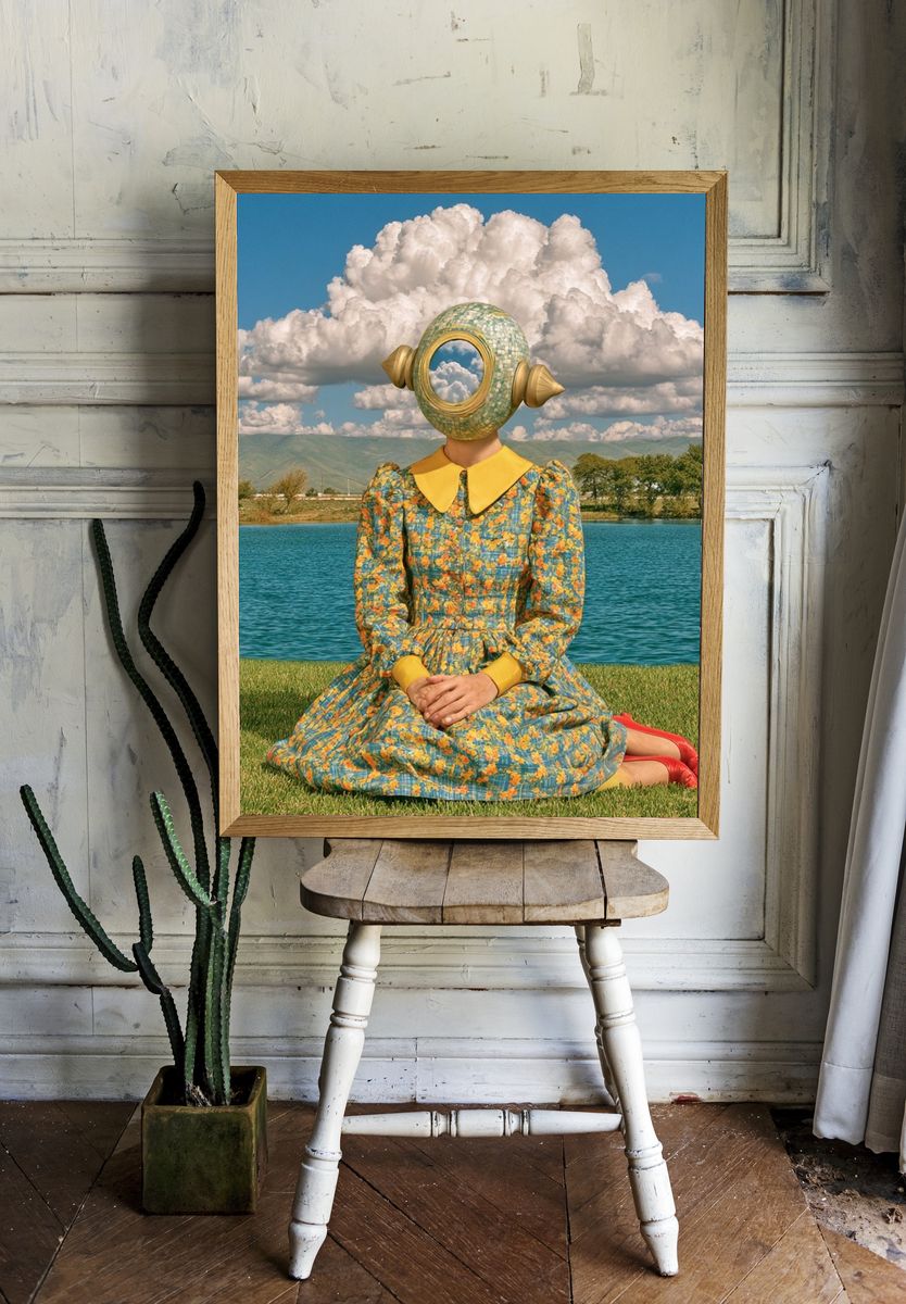 Surreal Lakeside Portrait Print. — room view 1