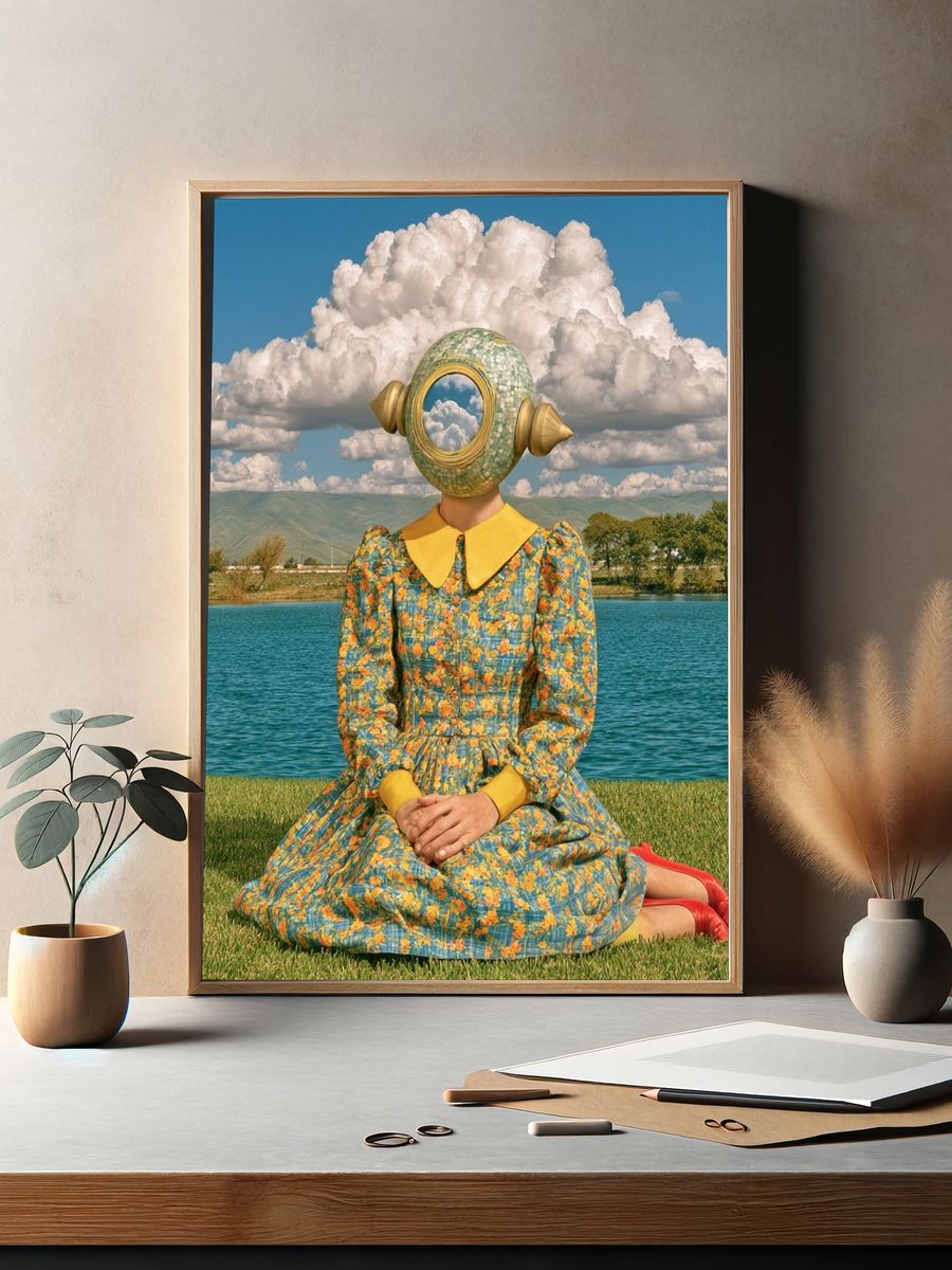 Surreal Lakeside Portrait Print. — room view 2