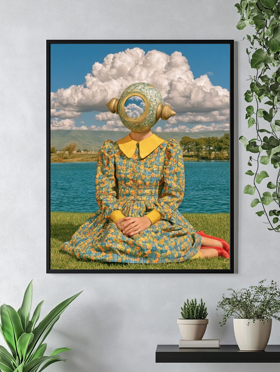 Surreal Lakeside Portrait Print. — room view 4