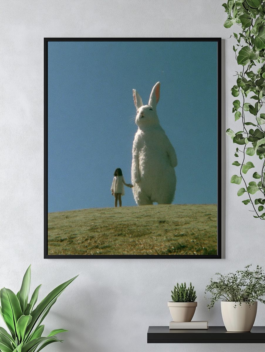 Surreal Giant Rabbit Landscape Print. — room view 4