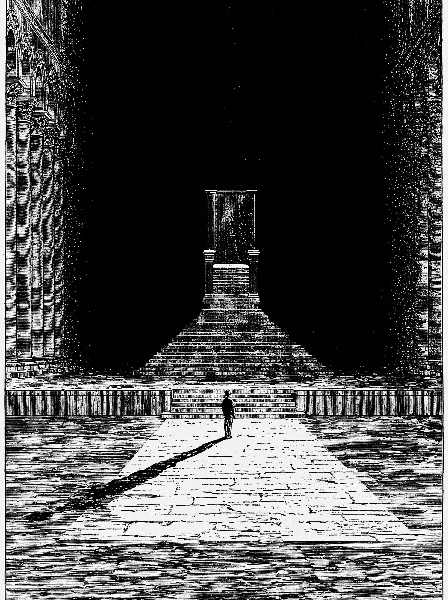 Surreal Throne Hall Print. poster detail
