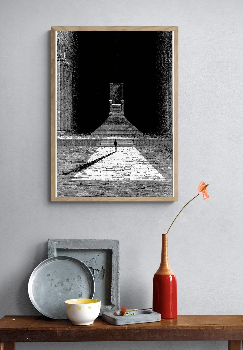 Surreal Throne Hall Print. — room view 3