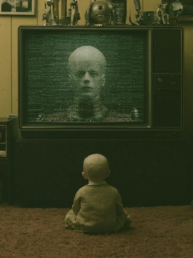 Surreal TV Child Portrait Print. poster detail