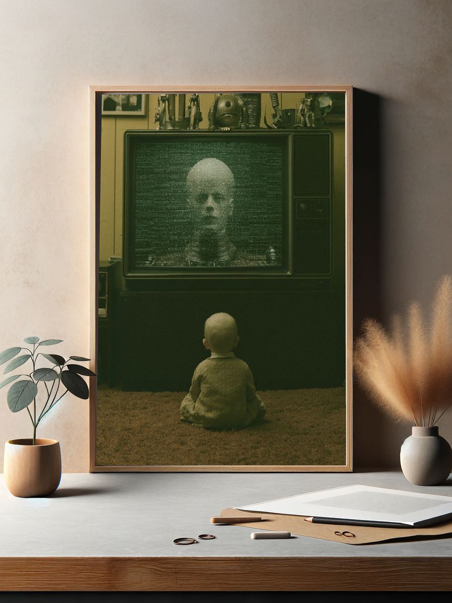 Surreal TV Child Portrait Print. — room view 2