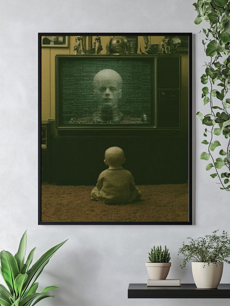 Surreal TV Child Portrait Print. — room view 4