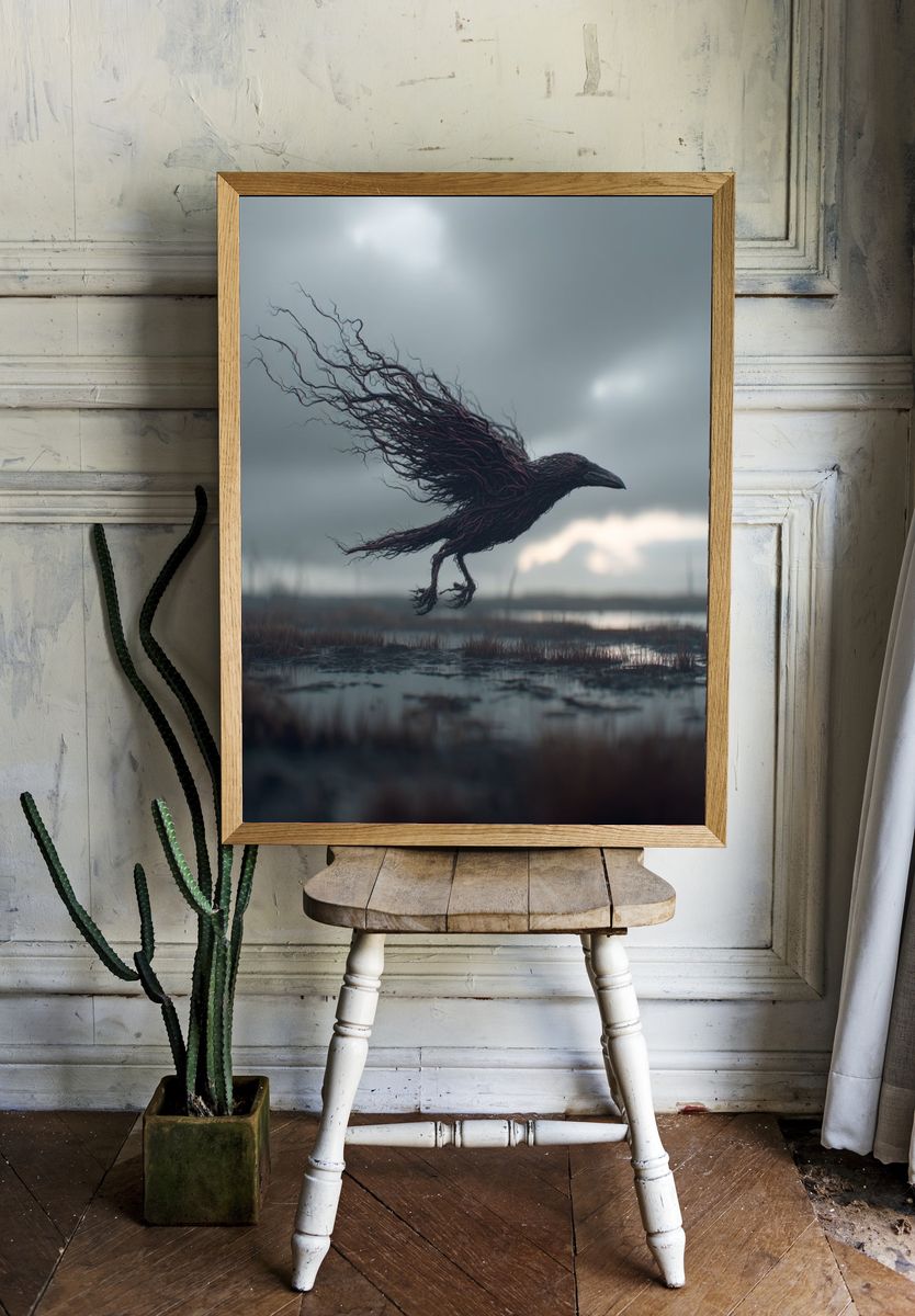 Storm Raven Surrealism Poster room preview