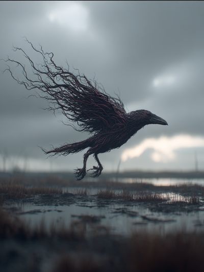 Storm Raven Surrealism Poster. poster