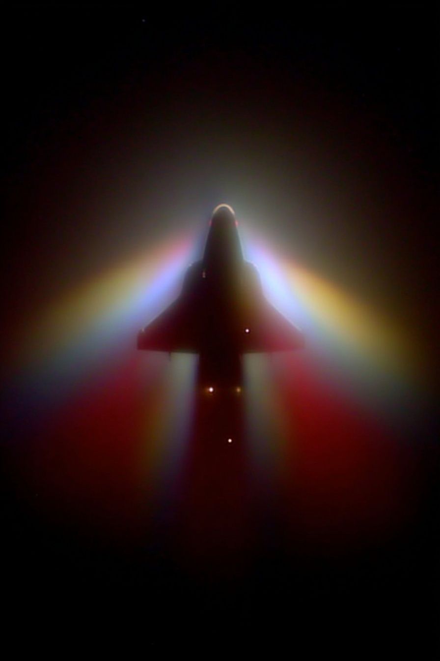 Space Shuttle Silhouette — Space Art Print.