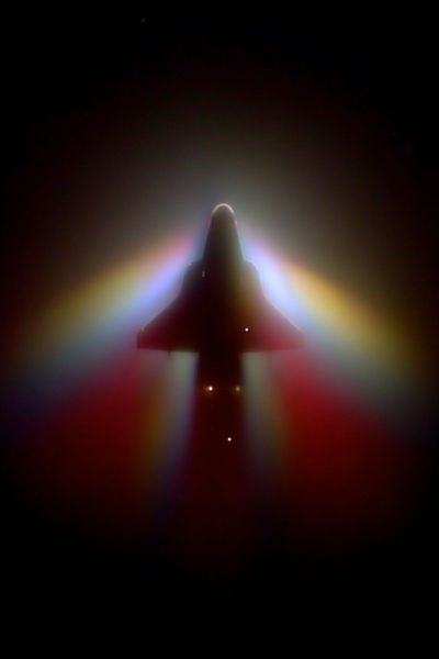 Space Shuttle Silhouette — Space Art Print. poster