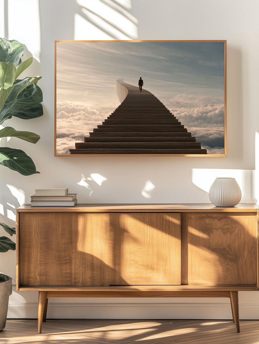 Stairway to the Clouds Print. — room view 3