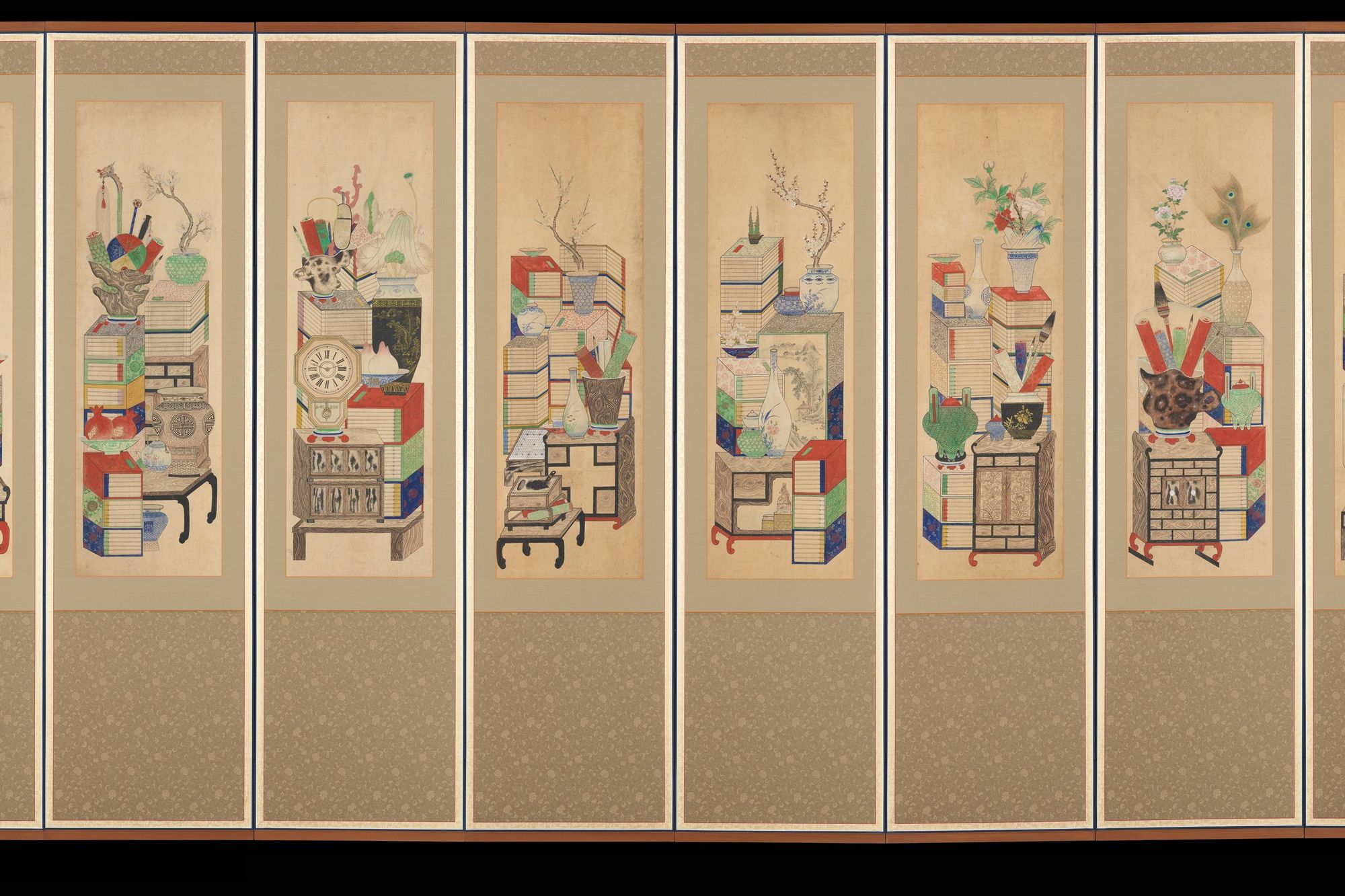 Books and Scholars' Possessions by Unidentified artist — Art Print. poster detail