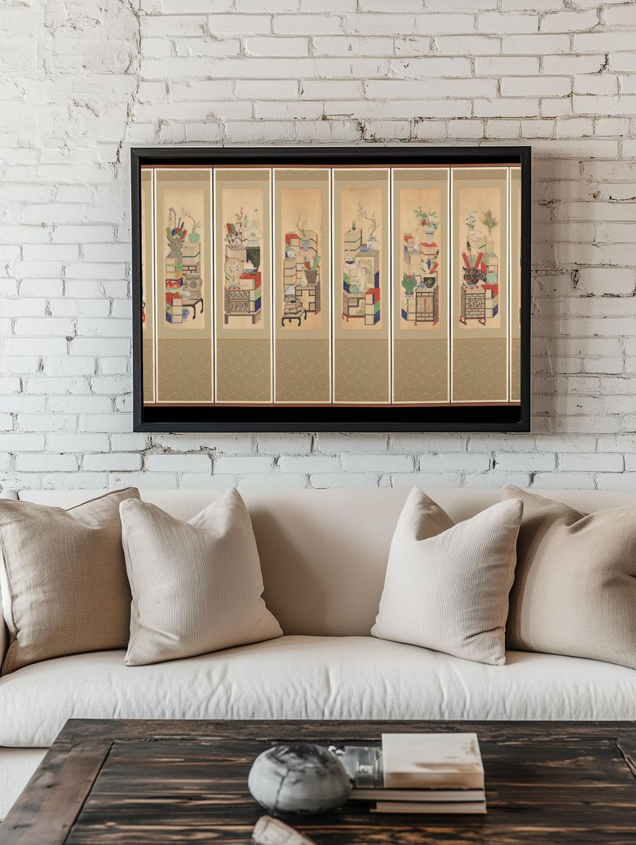 Books and Scholars' Possessions by Unidentified artist — Art Print. — room view 1