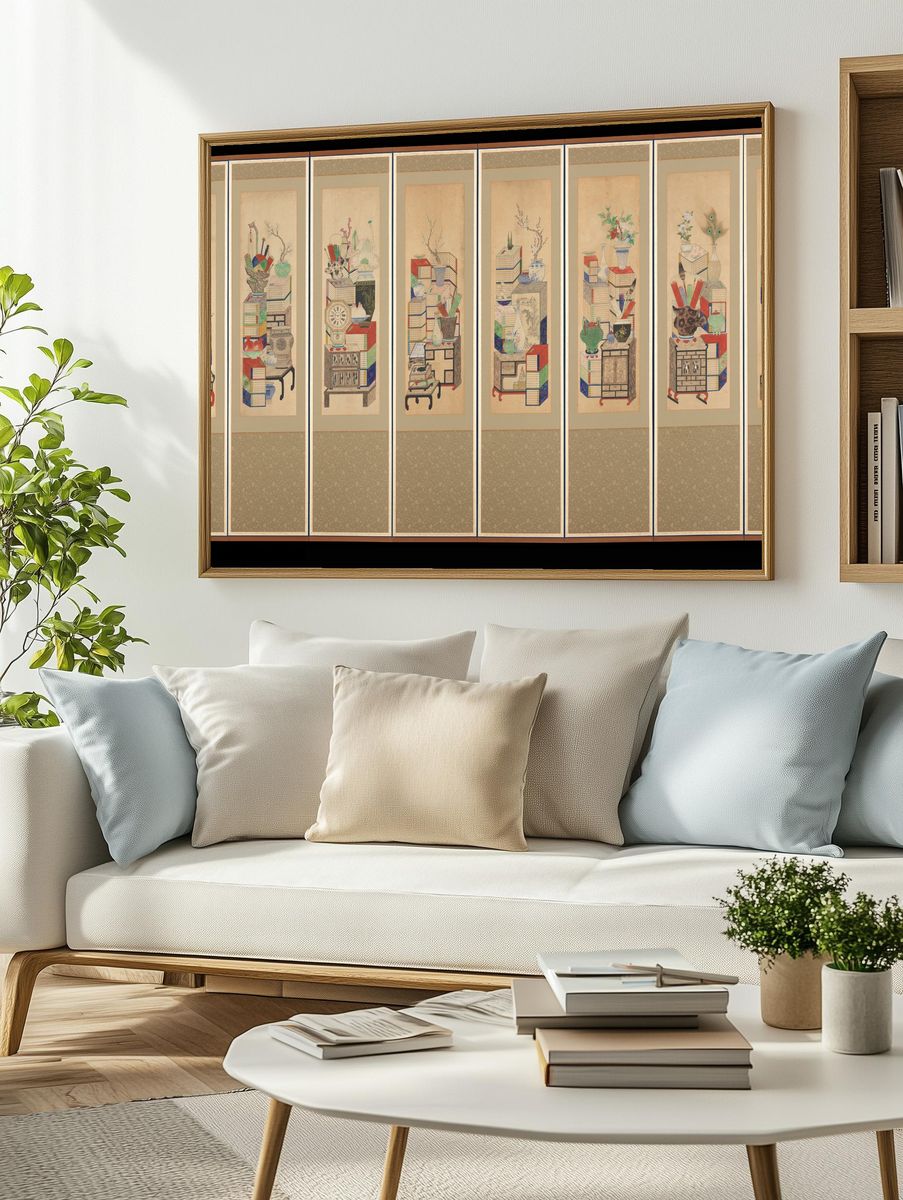 Books and Scholars' Possessions by Unidentified artist — Art Print. — room view 2