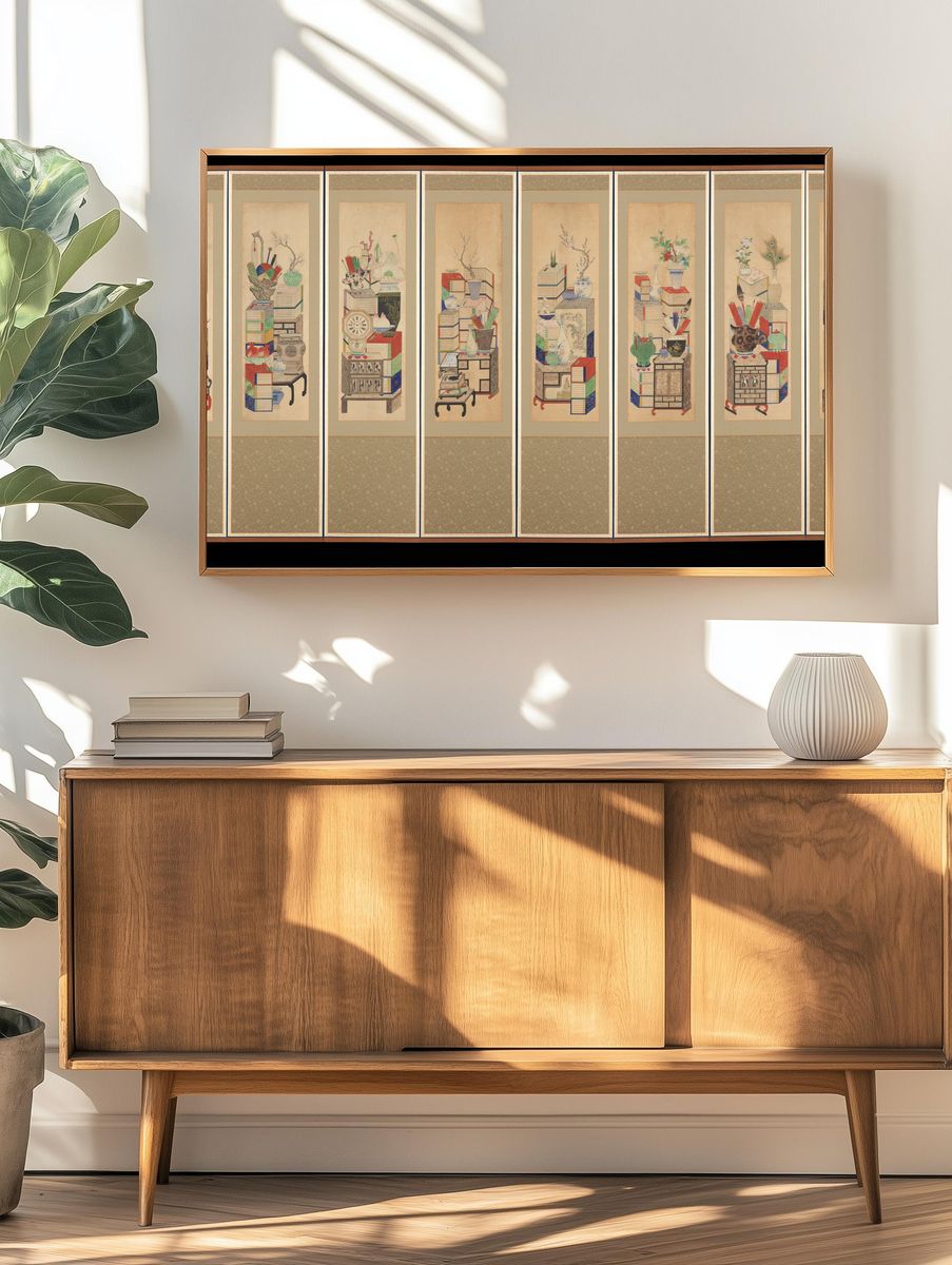 Books and Scholars' Possessions by Unidentified artist — Art Print. — room view 3