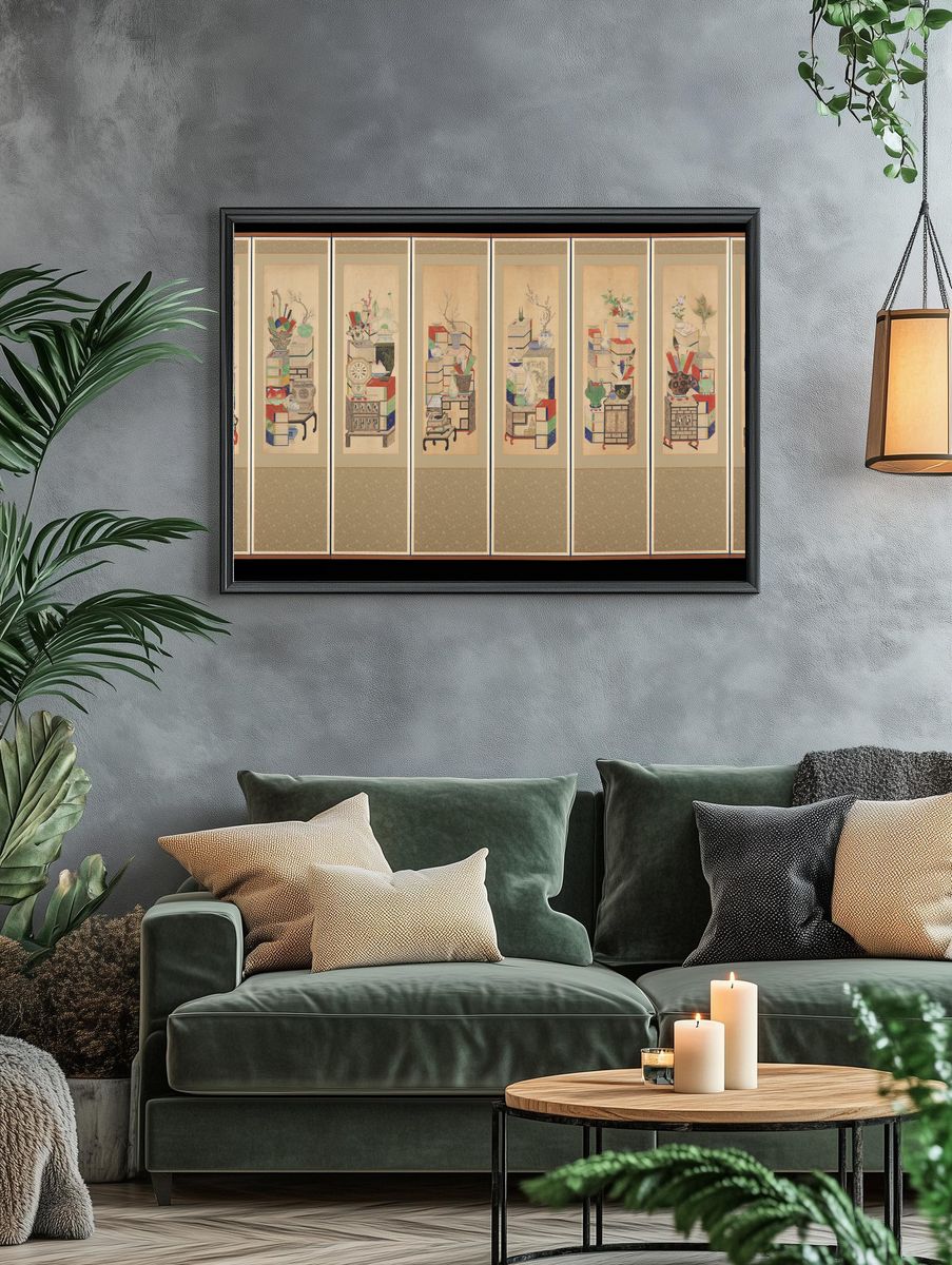 Books and Scholars' Possessions by Unidentified artist — Art Print. — room view 4