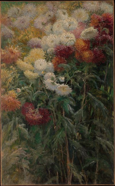 Chrysanthemums in the Garden at Petit-Gennevilliers by Gustave Caillebotte — Art Print.
